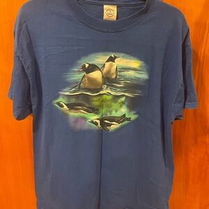 Vintage Delta Blue Magnum Weight Penguin Graphic T-Shirt